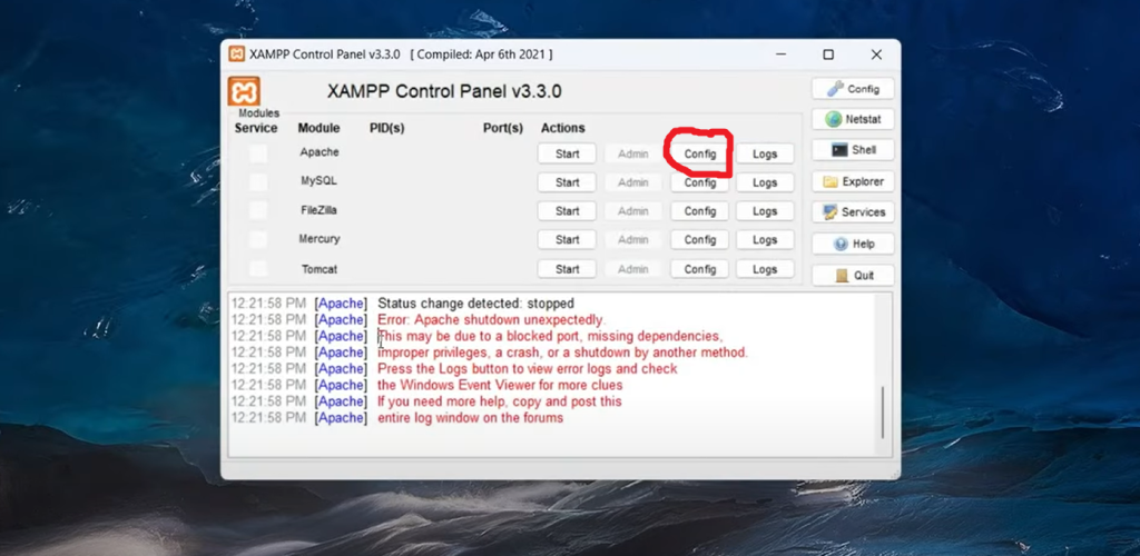 Apache config